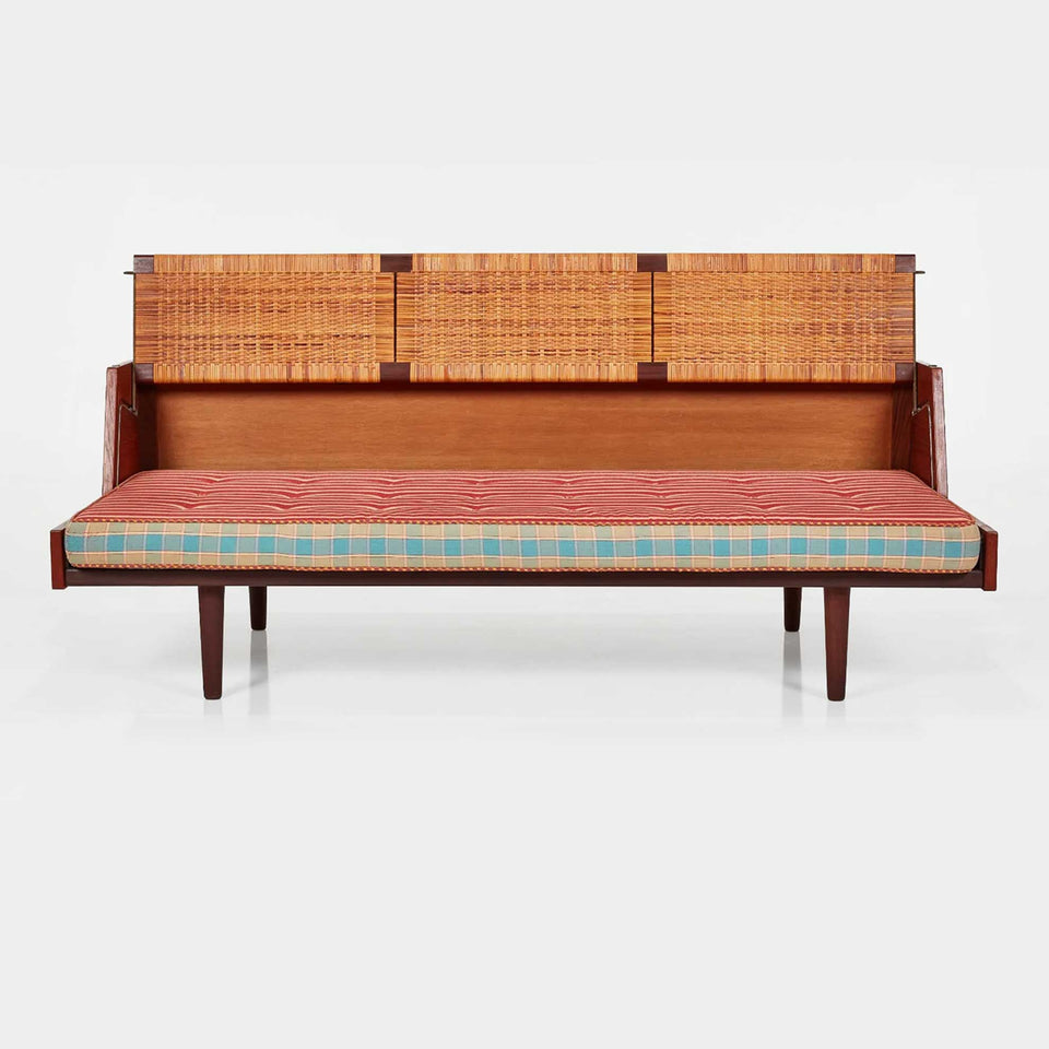 HOLD—Hans Wegner Model GE 6 daybed by Getama, Denmark 1960s Teak/Cane/Upholstery