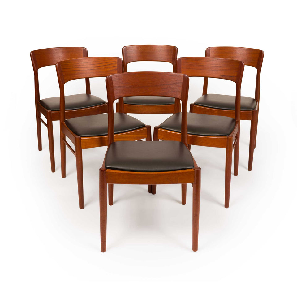 Henning Kjaernulf Model 26 Dining Chairs for Korup Stolefabrik, 1960s Set of Six