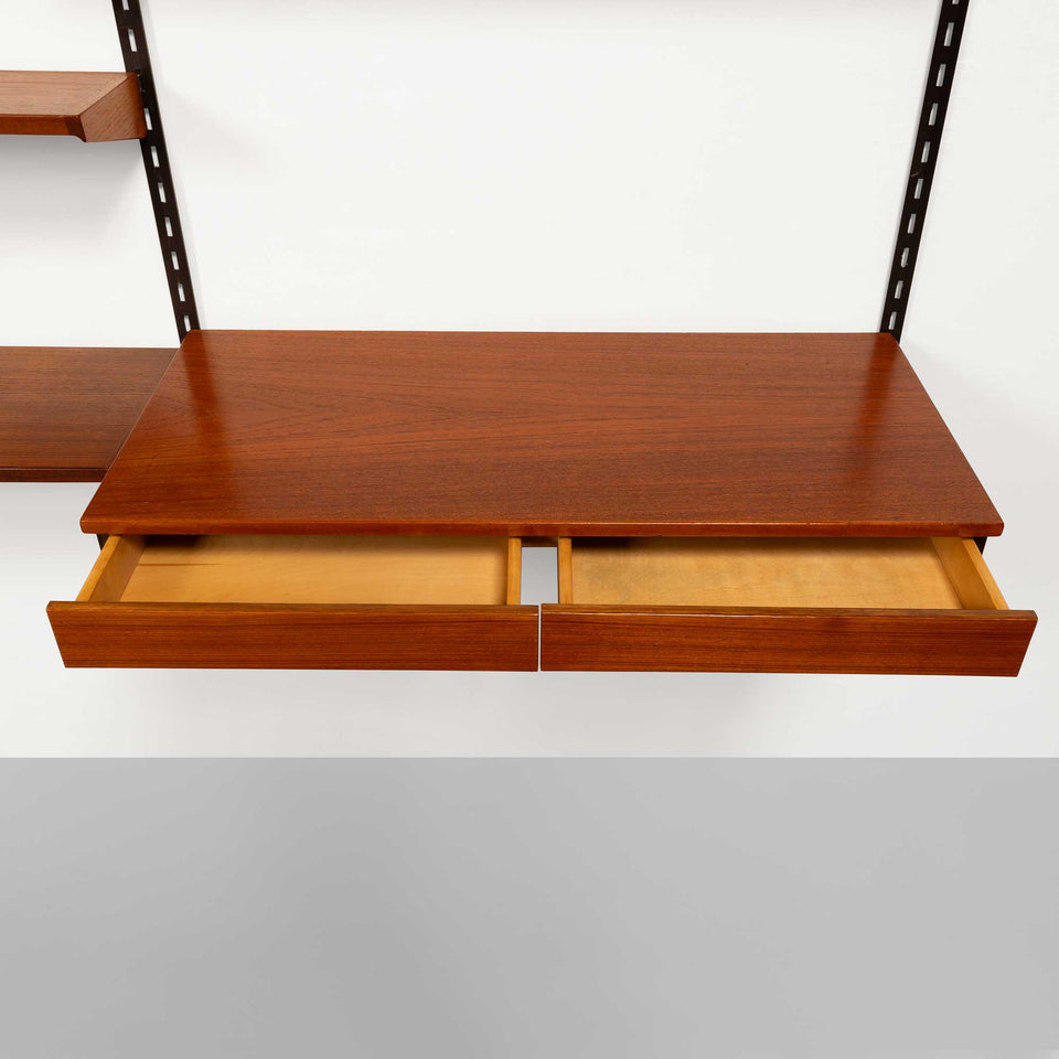 Vintage Kai Kristansen Teak Wall System w/Desk