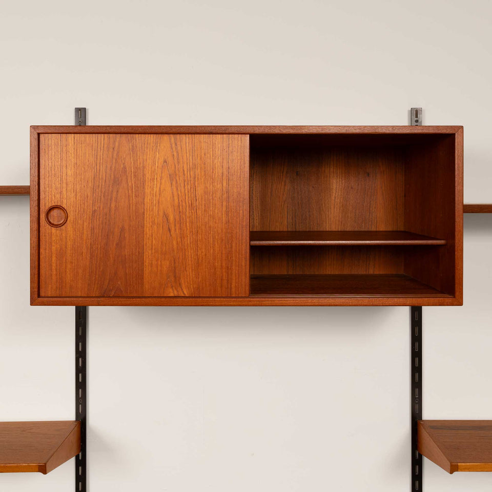 Kai Kristansen Teak Wall System Danish Mid-Century 1960s w/ Tambour Cabinet