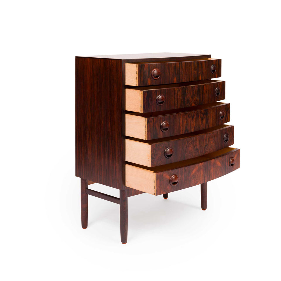 Vintage Kai Kristiansen Rosewood Chest of Drawers  / Dresser / Entry Table 1960s