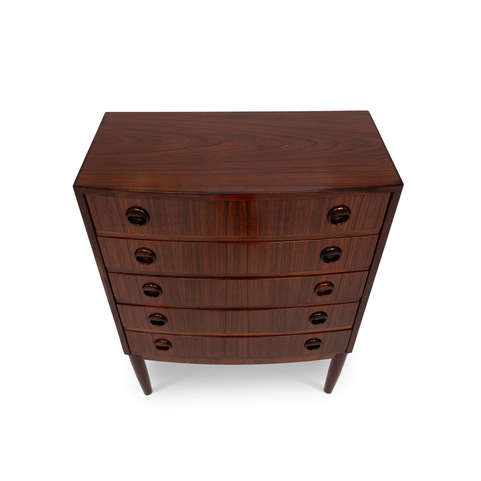 Vintage Danish Mid Century Rosewood 5 Drawer Chest 1960s Kai Kristiansen