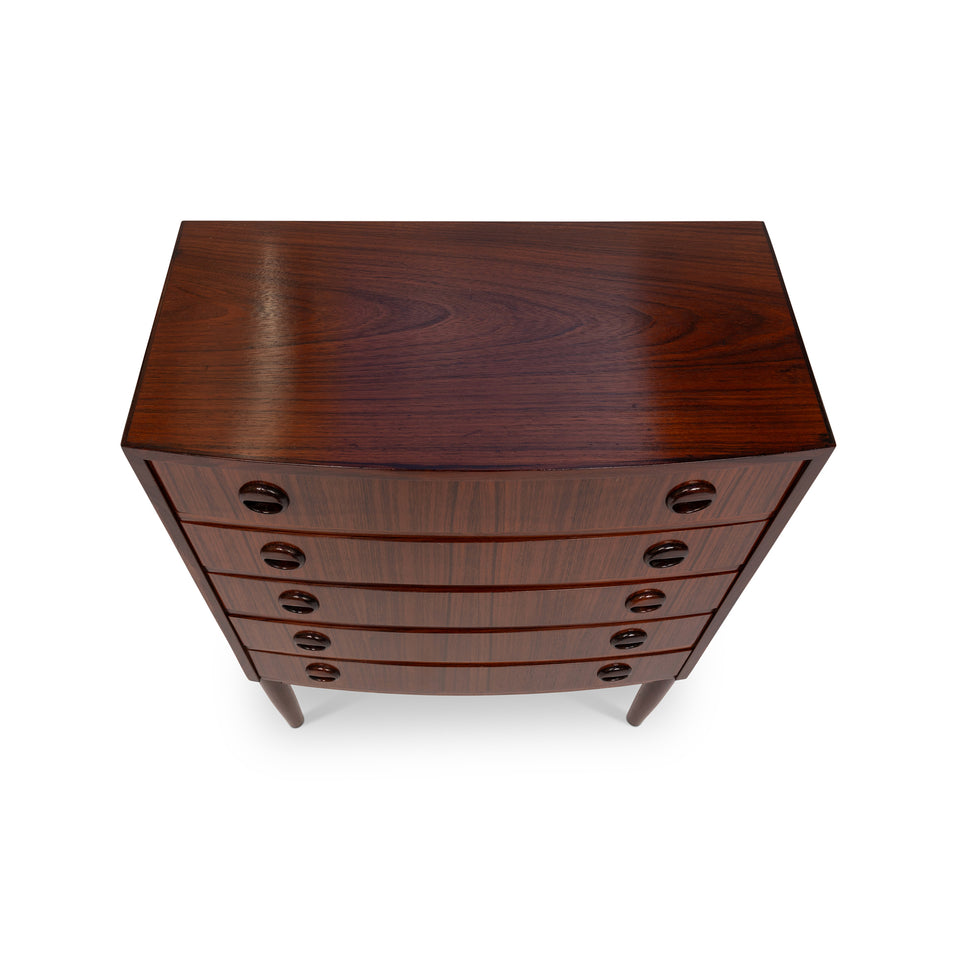 Vintage Danish Mid Century Rosewood 5 Drawer Chest 1960s Kai Kristiansen
