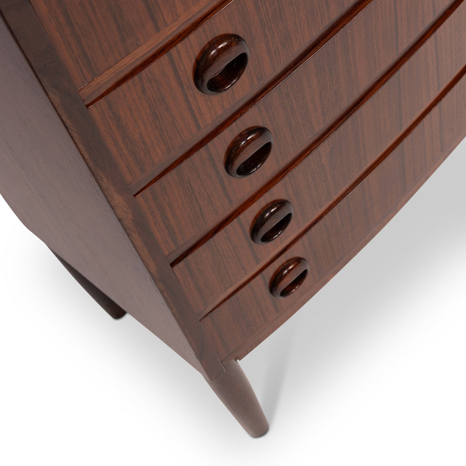 Vintage Danish Mid Century Rosewood 5 Drawer Chest 1960s Kai Kristiansen