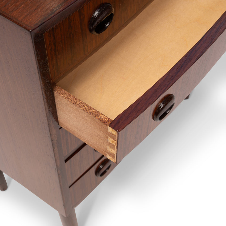 Vintage Danish Mid Century Rosewood 5 Drawer Chest 1960s Kai Kristiansen