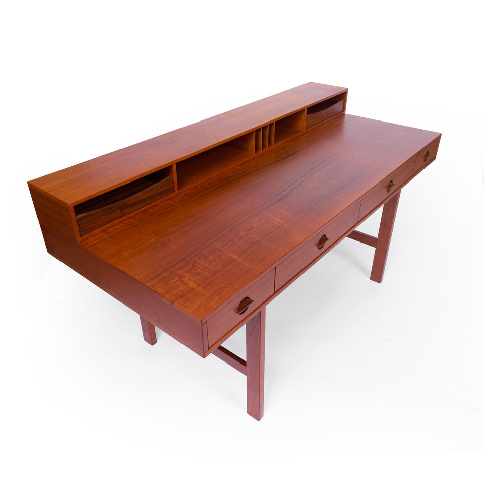 Danish Modern Flip-Top Partners Desk by Peter Lovig