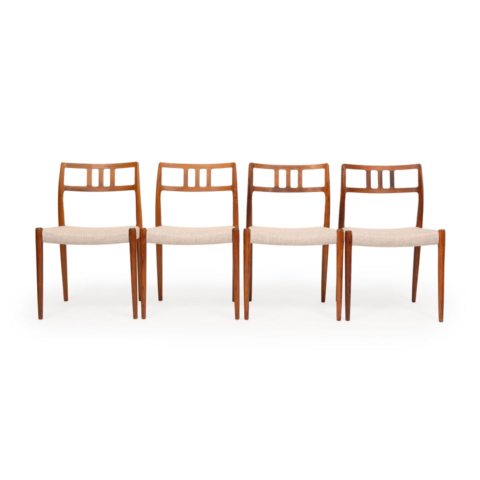 Vintage Danish Mid-Century Niels Otto Møller no. 79 Rosewood Dining Chairs (Set of 4)