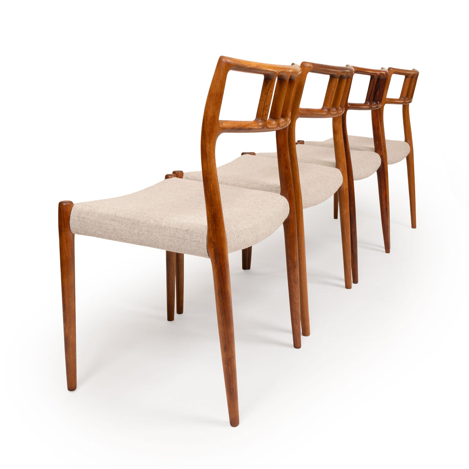 Vintage Danish Mid-Century Niels Otto Møller no. 79 Rosewood Dining Chairs (Set of 4)