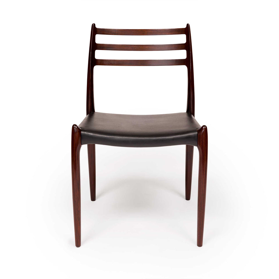 Set of 6 Vintage Niels Otto Møller 78 & 62 Dining Chairs in Solid Rosewood