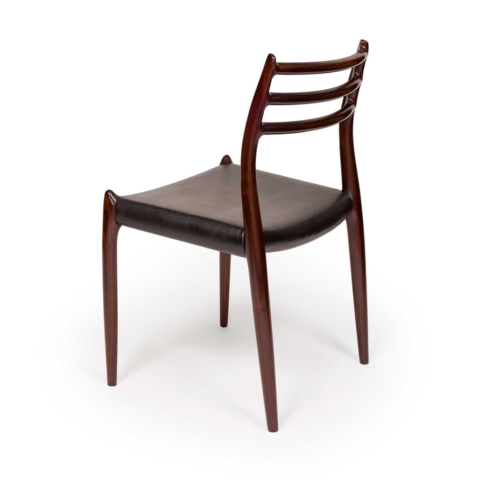 Set of 6 Vintage Niels Otto Møller 78 & 62 Dining Chairs in Solid Rosewood