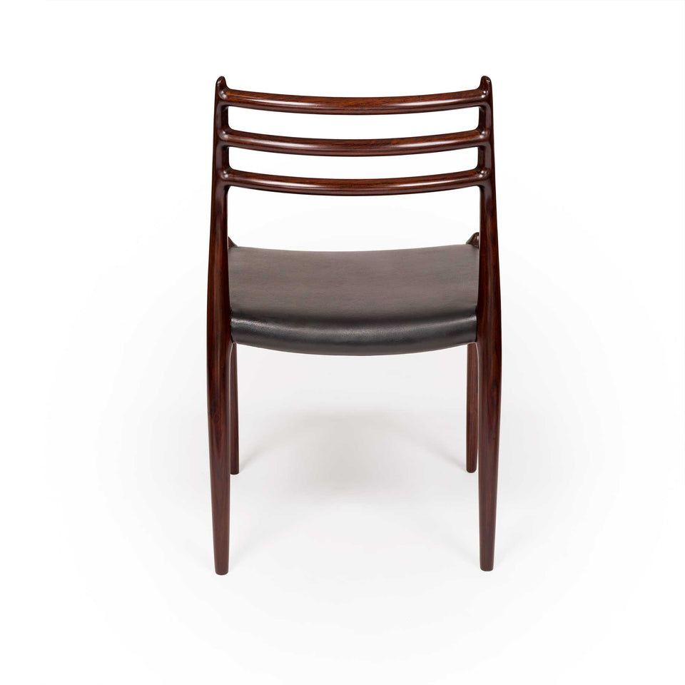 Set of 6 Vintage Niels Otto Møller 78 & 62 Dining Chairs in Solid Rosewood