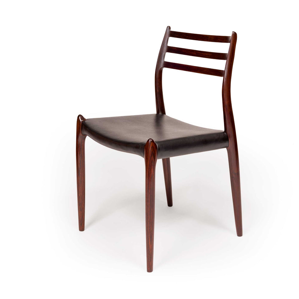 Set of 6 Vintage Niels Otto Møller 78 & 62 Dining Chairs in Solid Rosewood