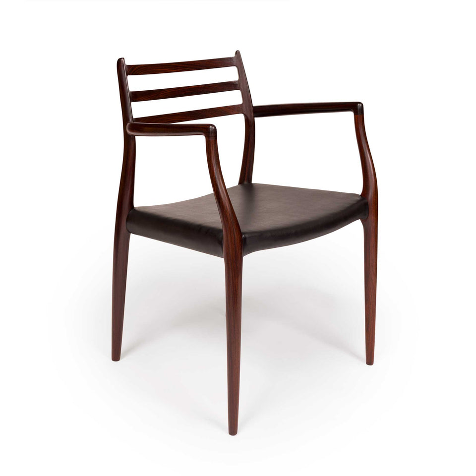 Set of 6 Vintage Niels Otto Møller 78 & 62 Dining Chairs in Solid Rosewood