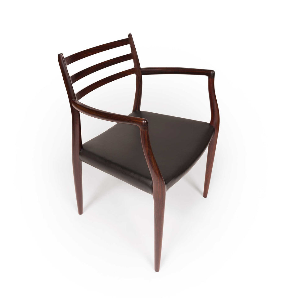 Set of 6 Vintage Niels Otto Møller 78 & 62 Dining Chairs in Solid Rosewood