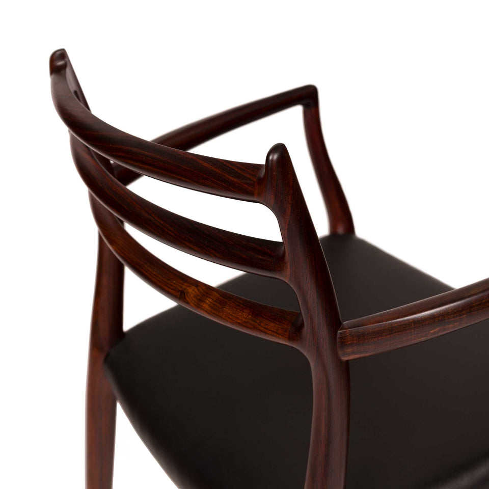 Set of 6 Vintage Niels Otto Møller 78 & 62 Dining Chairs in Solid Rosewood