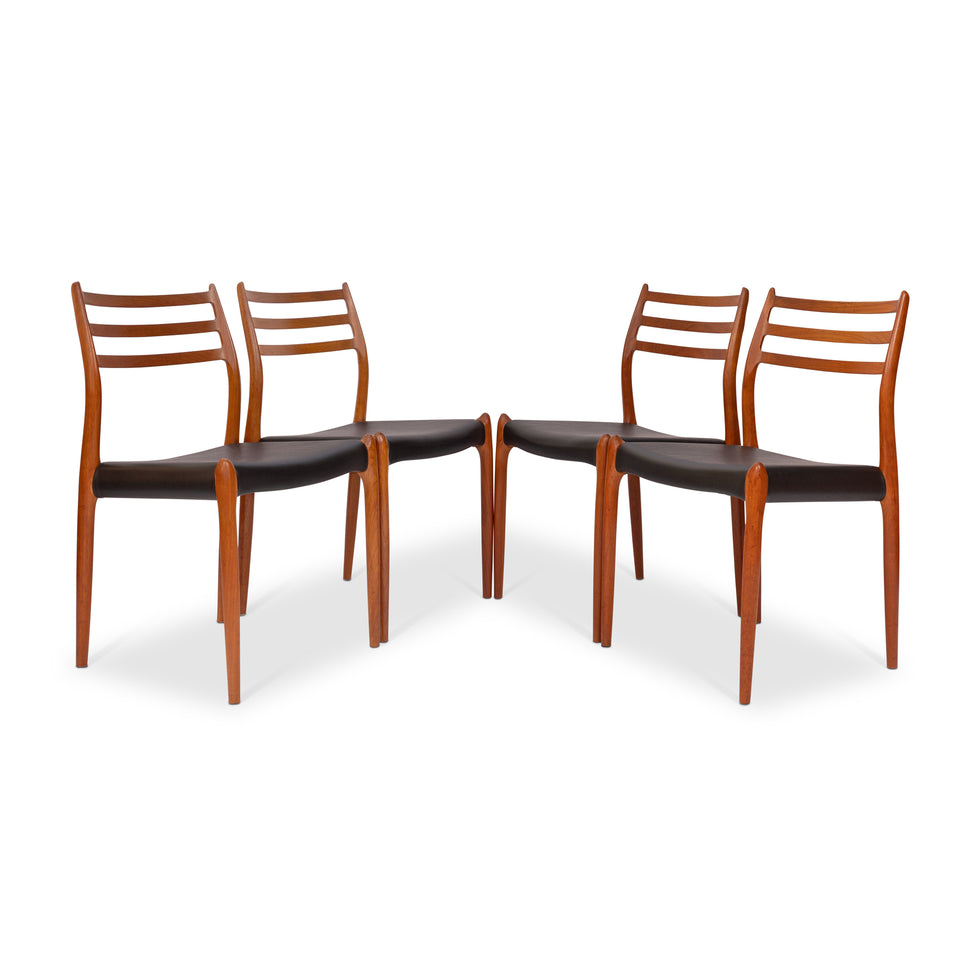 Vintage Niels Otto Møller 78 Dining Chairs in Solid Teak Set of 4