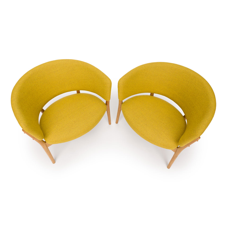 Vintage Nanna & Jørgen Ditzel Model 83 Danish Modern Lounge Chairs (Pair)