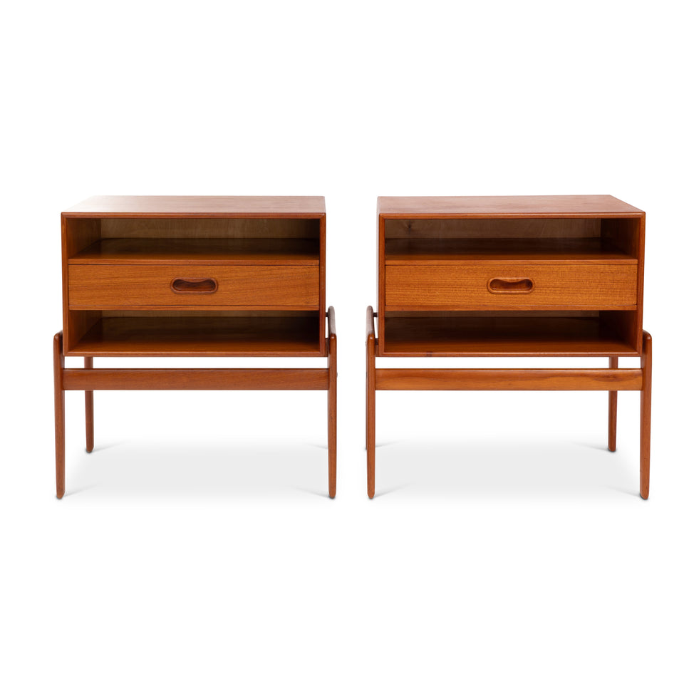 Vintage 1960s Arne Vodder Teak Side Tables for Vamo Sonderborg - Pair