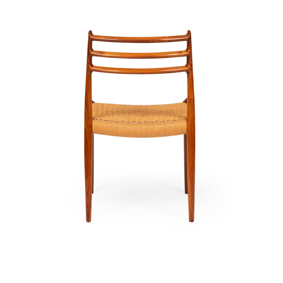 Vintage Niels Otto Møller Model 78 & 62 Dining Chairs – Rosewood Danish Cord Set of 8