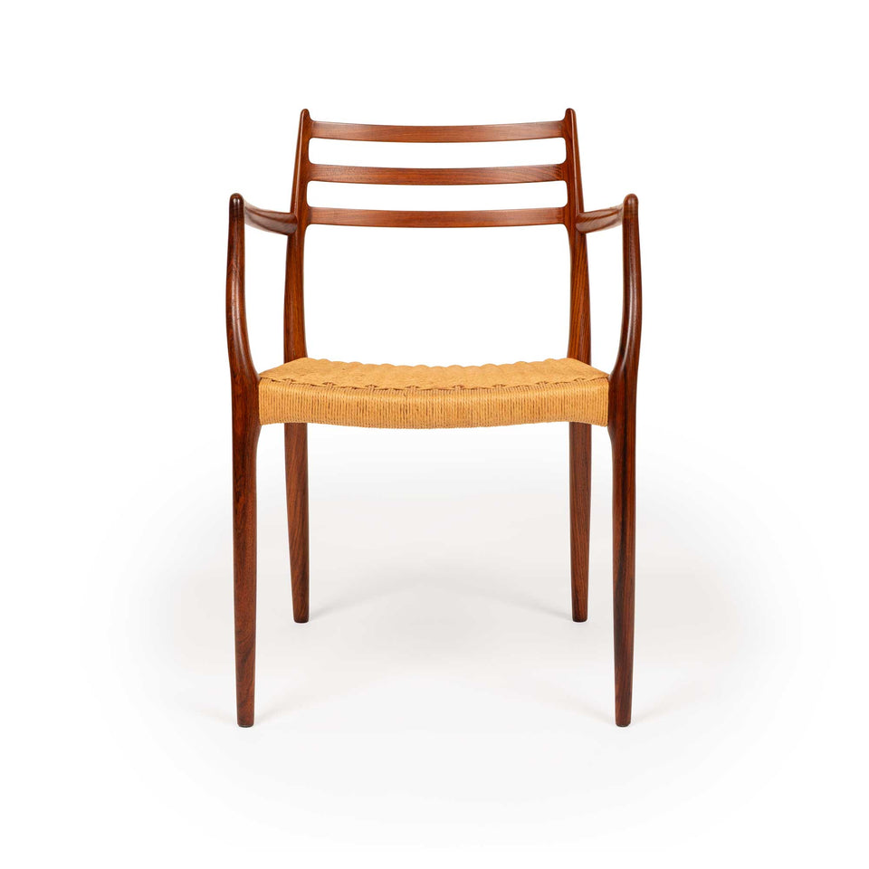 Vintage Niels Otto Møller Model 78 & 62 Dining Chairs – Rosewood Danish Cord Set of 8