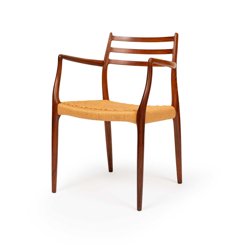 Vintage Niels Otto Møller Model 78 & 62 Dining Chairs – Rosewood Danish Cord Set of 8