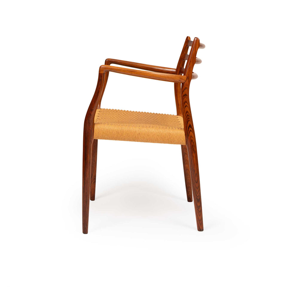 Vintage Niels Otto Møller Model 78 & 62 Dining Chairs – Rosewood Danish Cord Set of 8