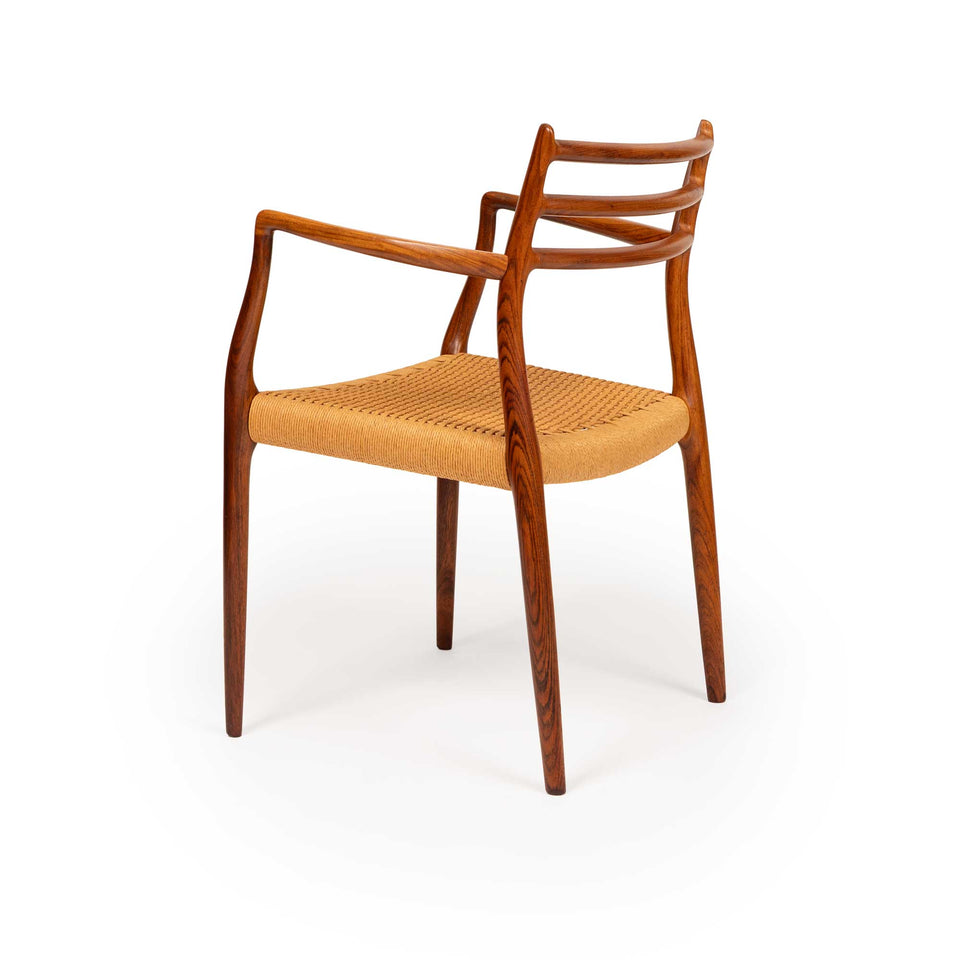 Vintage Niels Otto Møller Model 78 & 62 Dining Chairs – Rosewood Danish Cord Set of 8