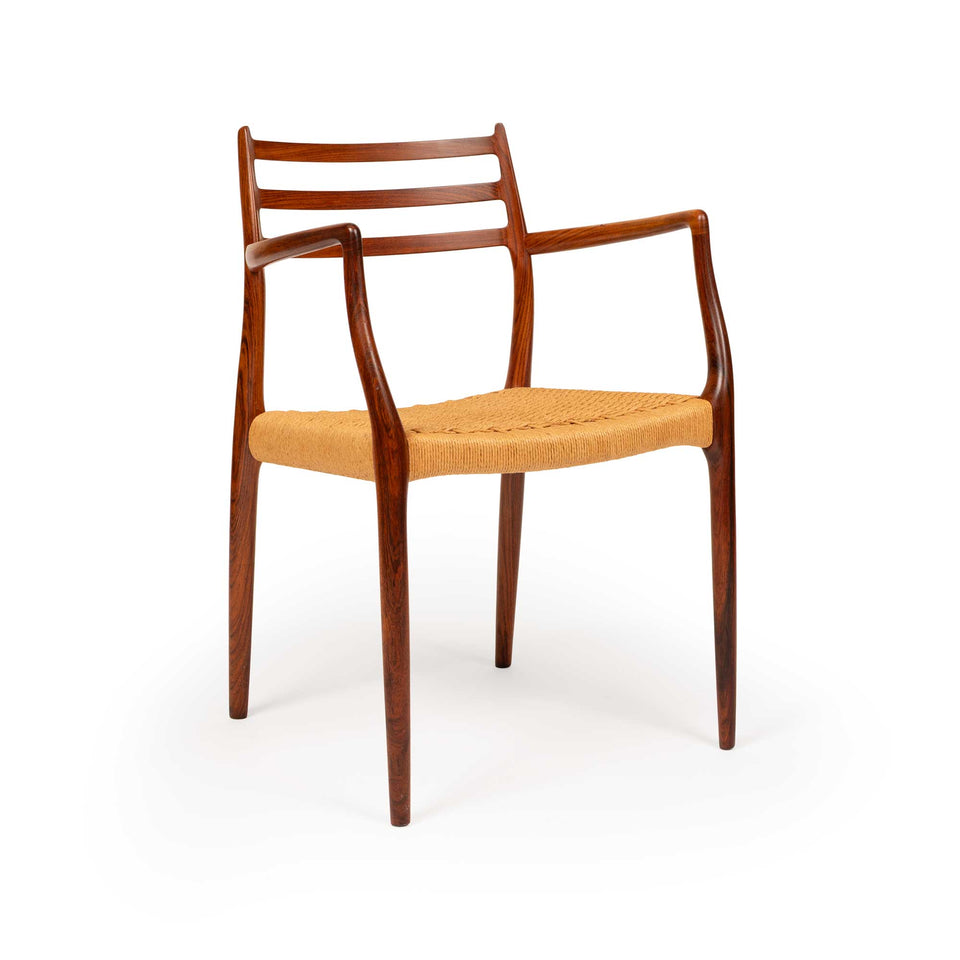 Vintage Niels Otto Møller Model 78 & 62 Dining Chairs – Rosewood Danish Cord Set of 8