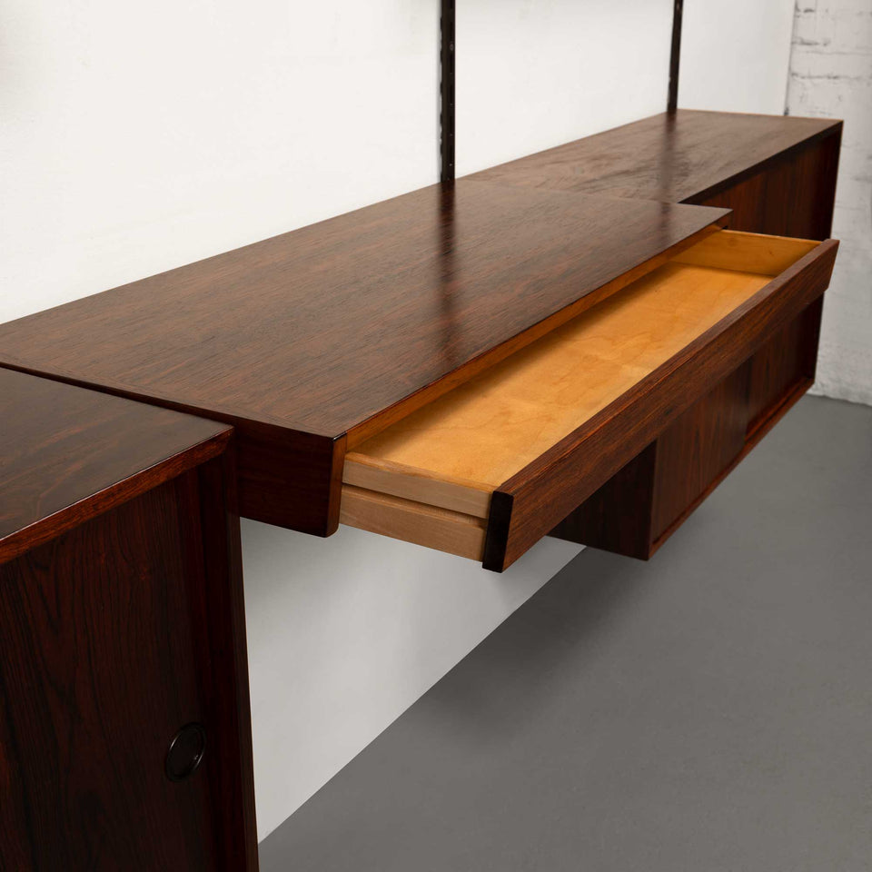 Vintage Kai Kristiansen's FM Reolsystem Shelving System w/ Desk in Rosewood 1960s