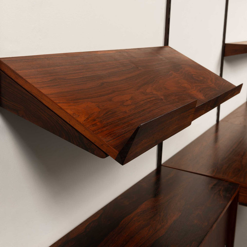 Vintage Kai Kristiansen's FM Reolsystem Shelving System w/ Desk in Rosewood 1960s