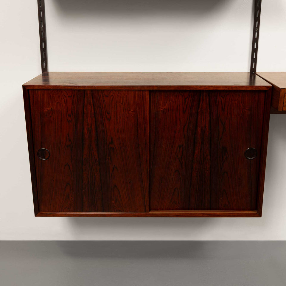 Vintage Kai Kristiansen's FM Reolsystem Shelving System w/ Desk in Rosewood 1960s
