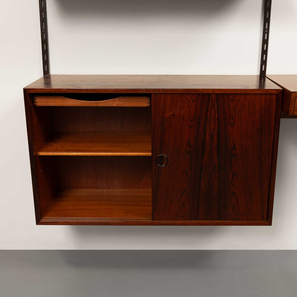Vintage Kai Kristiansen's FM Reolsystem Shelving System w/ Desk in Rosewood 1960s