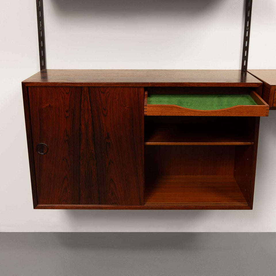 Vintage Kai Kristiansen's FM Reolsystem Shelving System w/ Desk in Rosewood 1960s