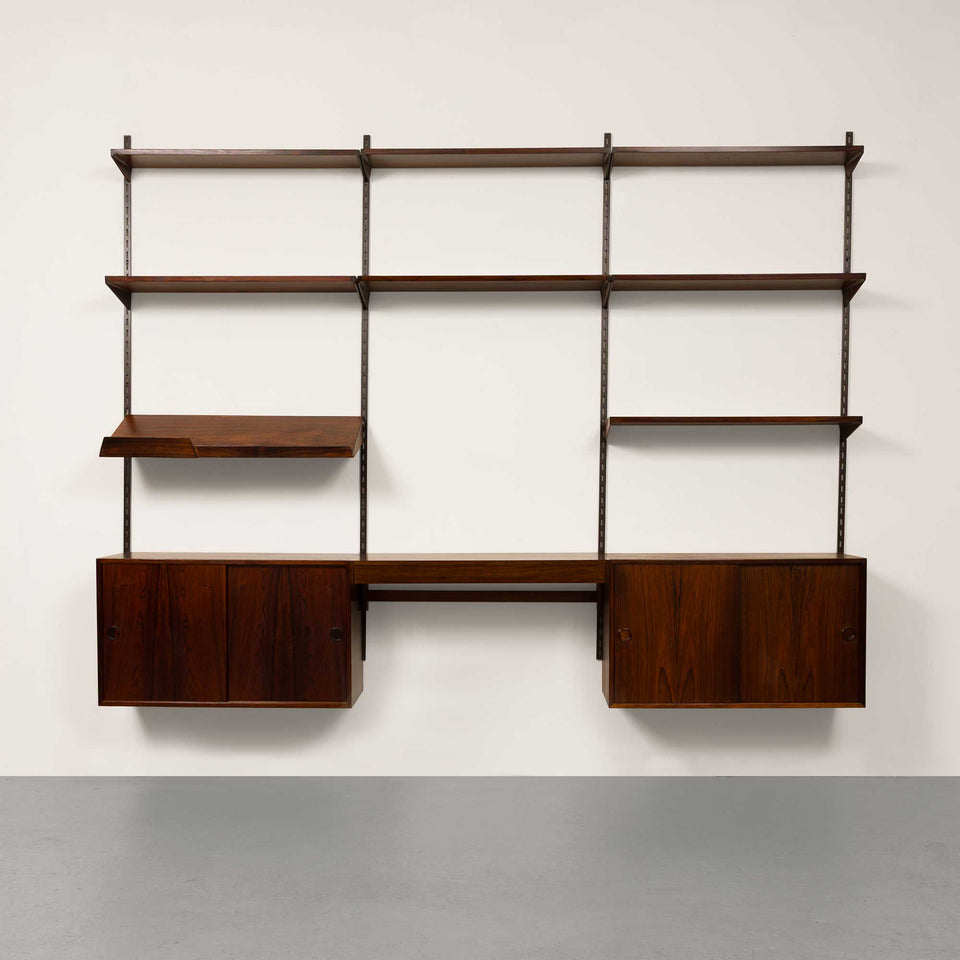 Vintage Kai Kristiansen's FM Reolsystem Shelving System w/ Desk in Rosewood 1960s
