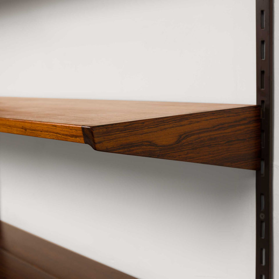 Vintage Kai Kristiansen's FM Reolsystem Shelving System in Rosewood 1960s w/Cabinets