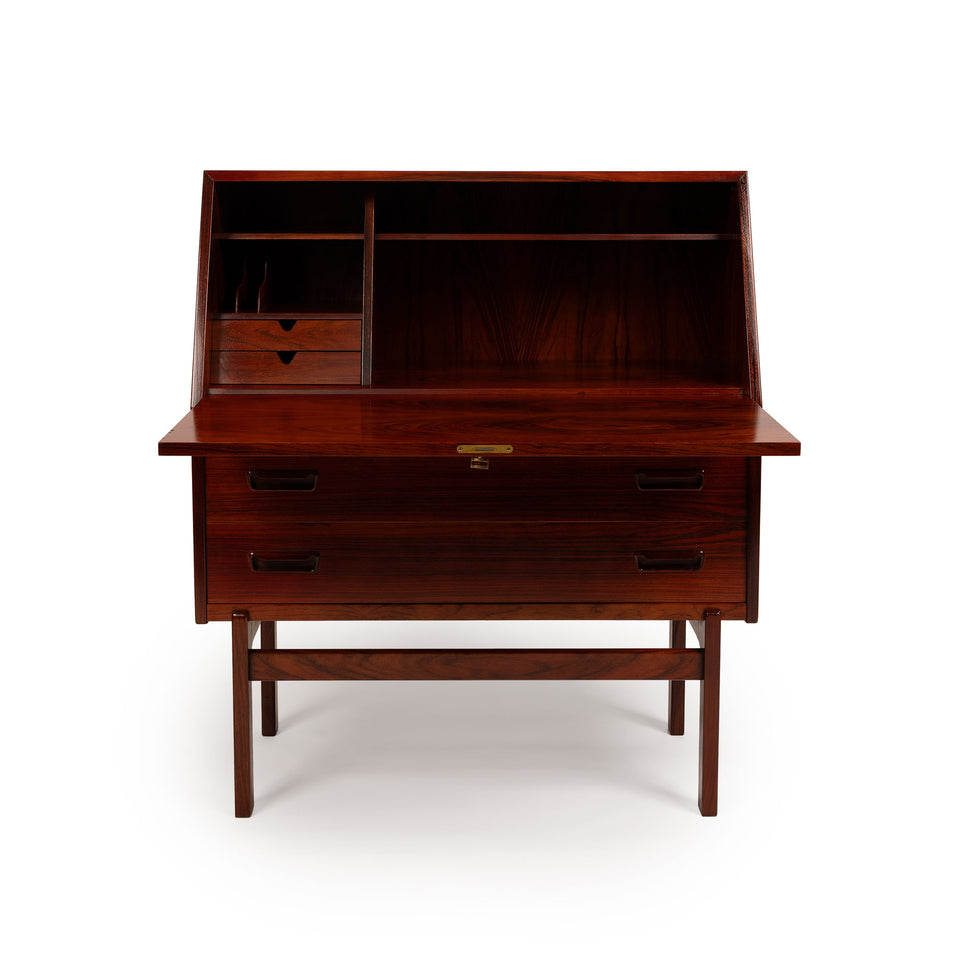 Vintage Arne Wahl Iversen Rosewood Secretary Desk Model 68 c. 1960's