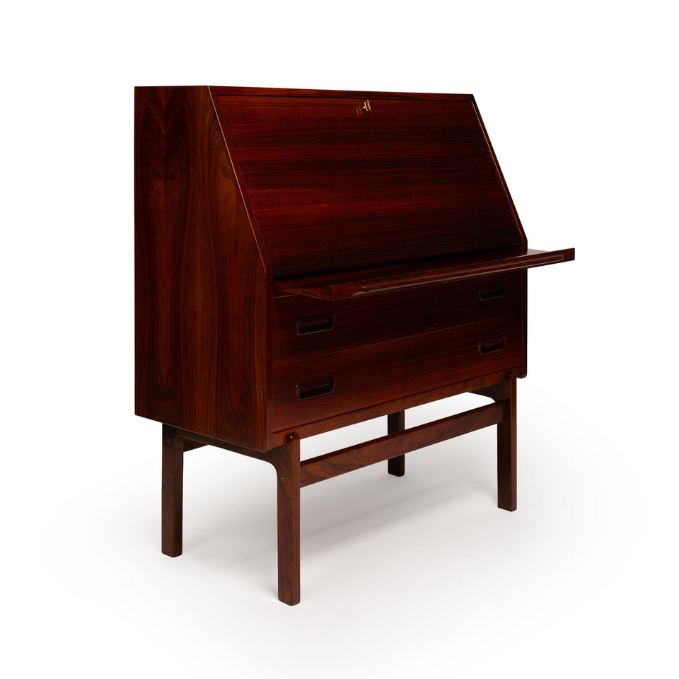 Vintage Arne Wahl Iversen Rosewood Secretary Desk Model 68 c. 1960's