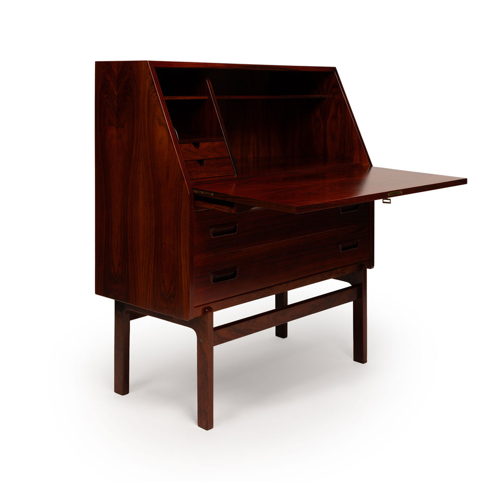 Vintage Arne Wahl Iversen Rosewood Secretary Desk Model 68 c. 1960's