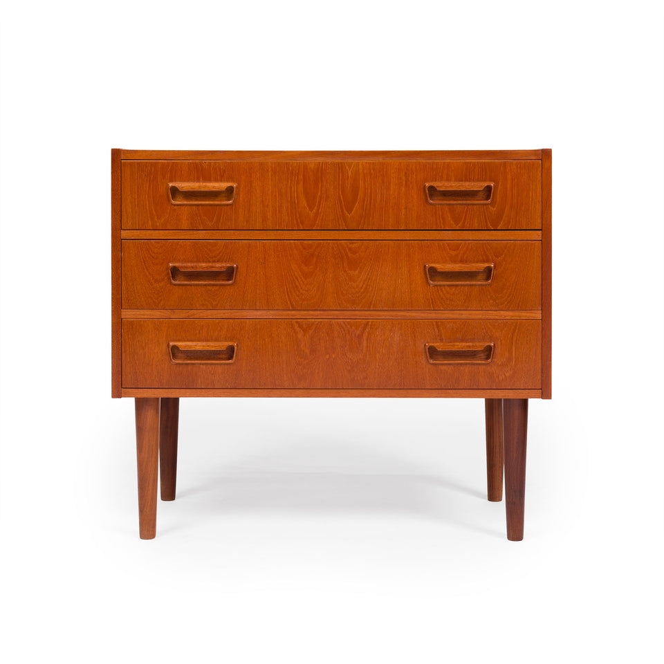 Danish Mid-Century Teak Three Drawer Dresser 1960s