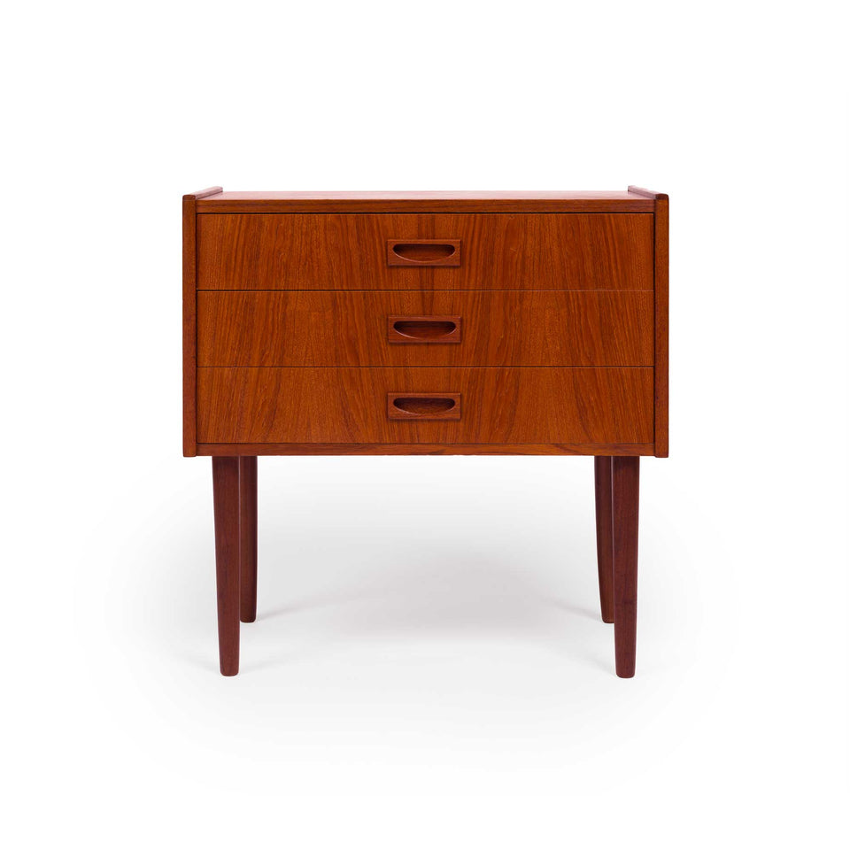 Danish Mid-Century Teak Three Drawer Chest 1960s