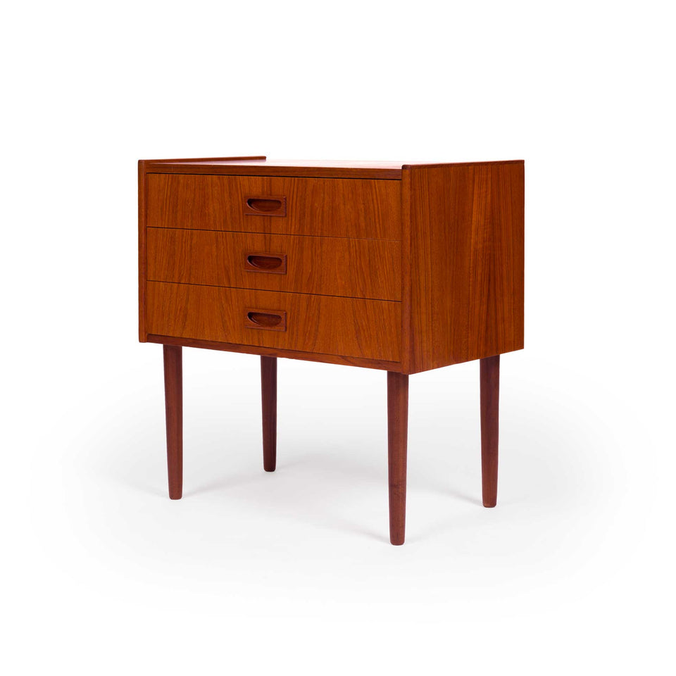 Danish Mid-Century Teak Three Drawer Chest 1960s