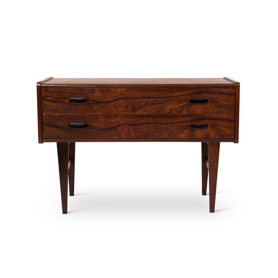 Vintage Danish Mid-Century Two-Drawer Rosewood Chest 1960s