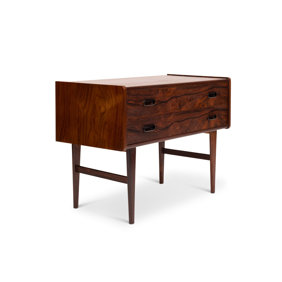 Vintage Danish Mid-Century Two-Drawer Rosewood Chest 1960s