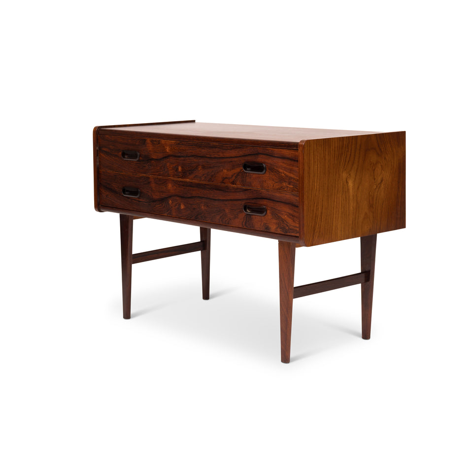 Vintage Danish Mid-Century Two-Drawer Rosewood Chest 1960s