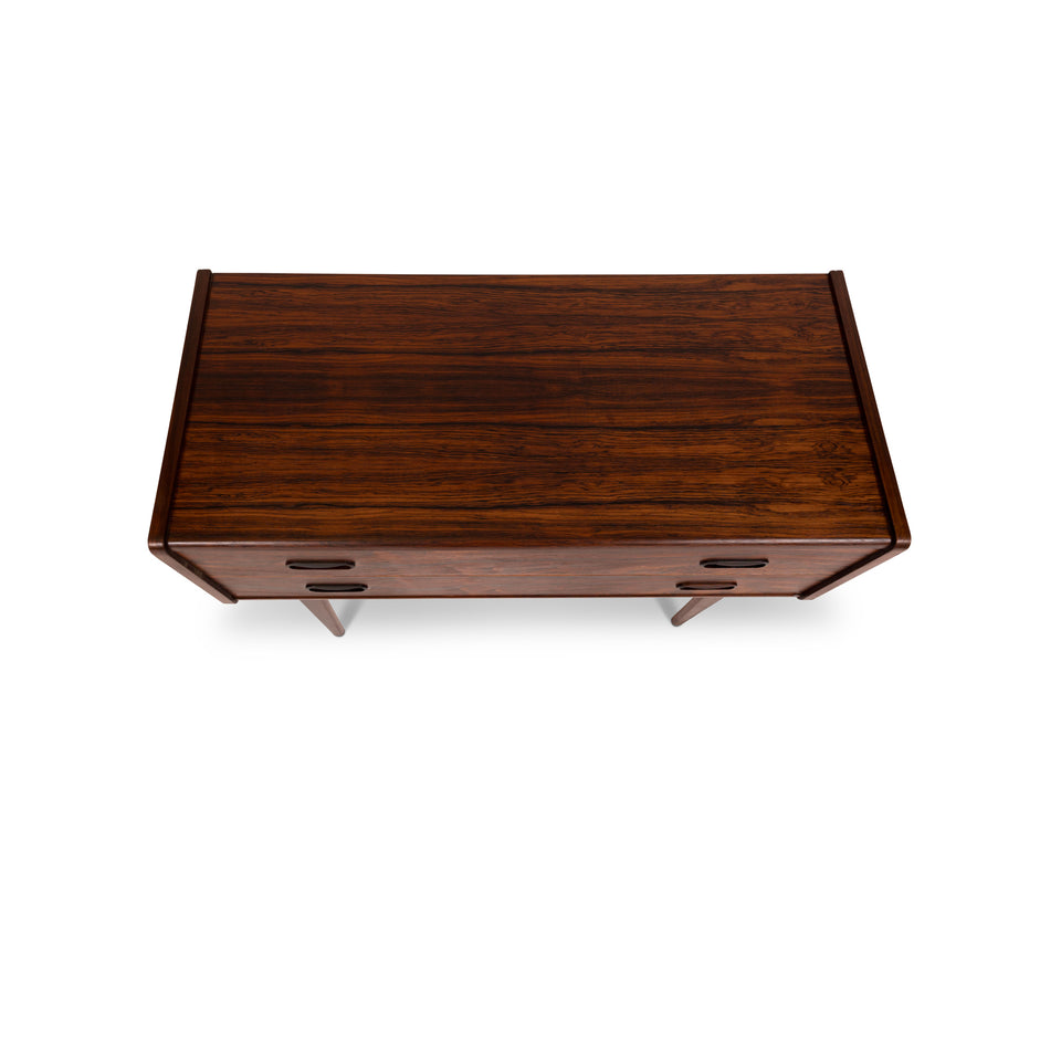 Vintage Danish Mid-Century Two-Drawer Rosewood Chest 1960s