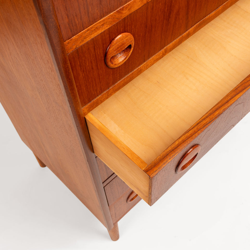 Vintage Danish Mid-Century Teak Six Drawer Dresser