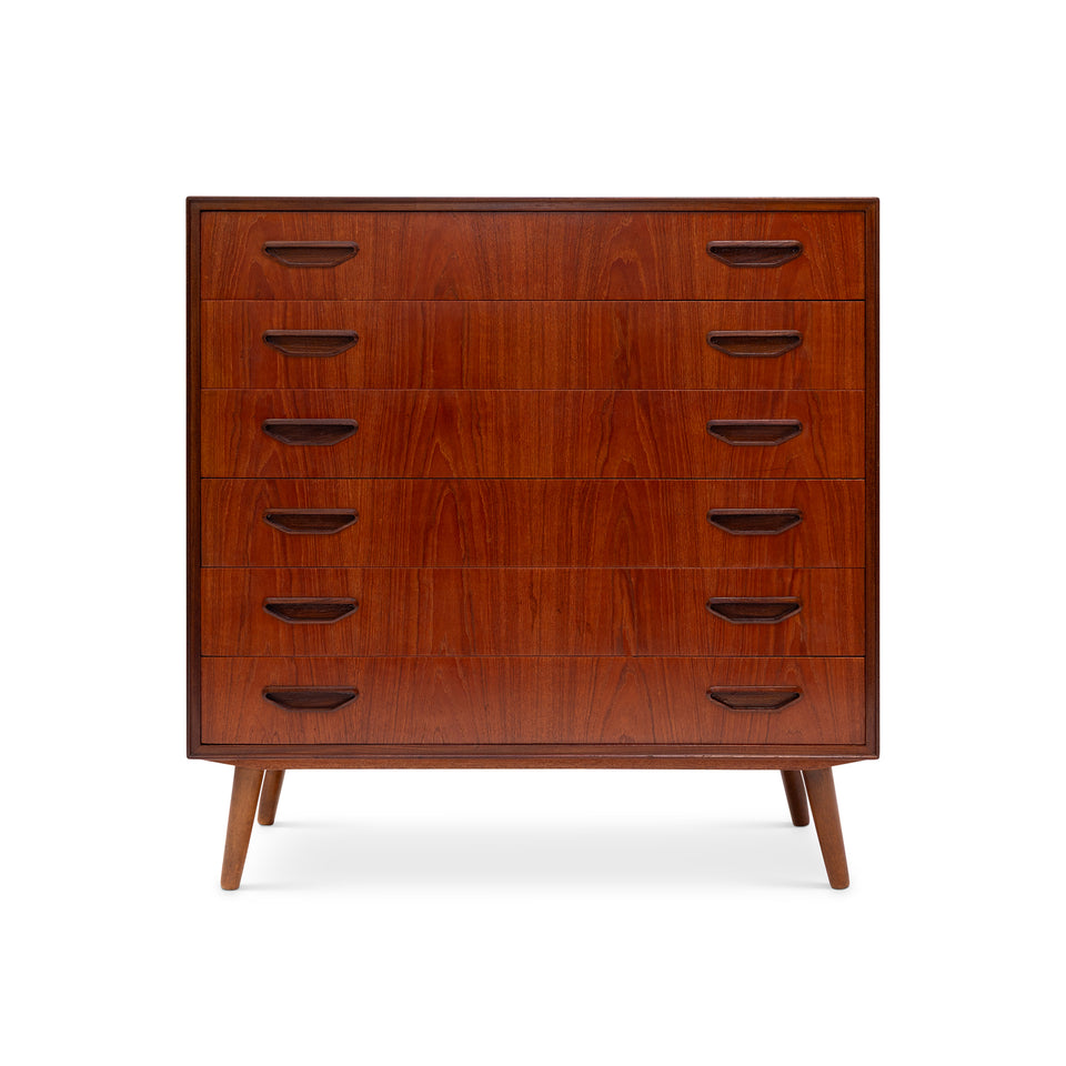 Vintage Danish Mid-Century Six Drawer Teak Dresser
