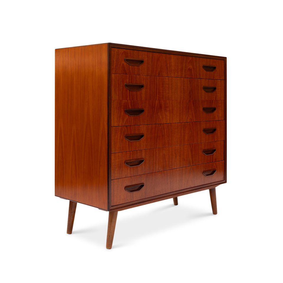 Vintage Danish Mid-Century Six Drawer Teak Dresser