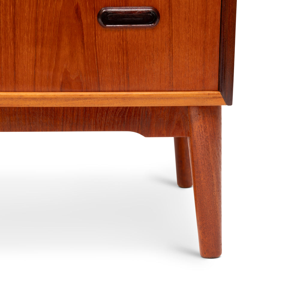 Vintage Danish Mid-Century Teak Seven-Drawer Tallboy Dresser 1960s