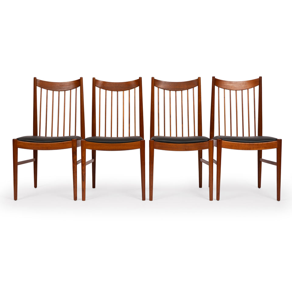Vintage Arne Vodder Teak Dining Chairs for Sibast Model 422 Danish Mid-Century Set of 4